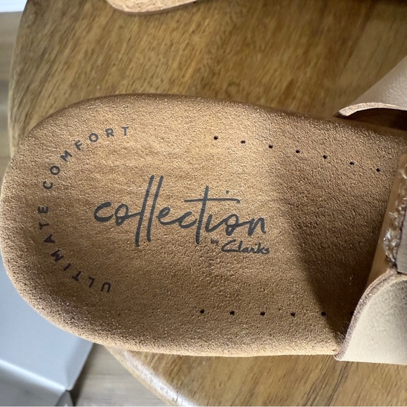 Clarks Annadel Eirwyn Wedge Sandal in Nubuck Sable, 10 WIDE - Picture 6 of 8